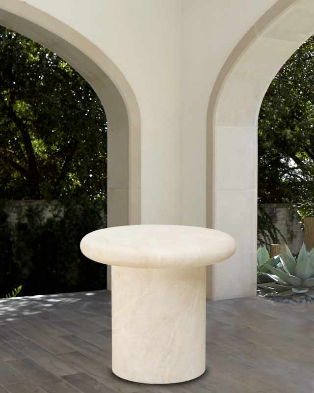 Travertino Outdoor End Table